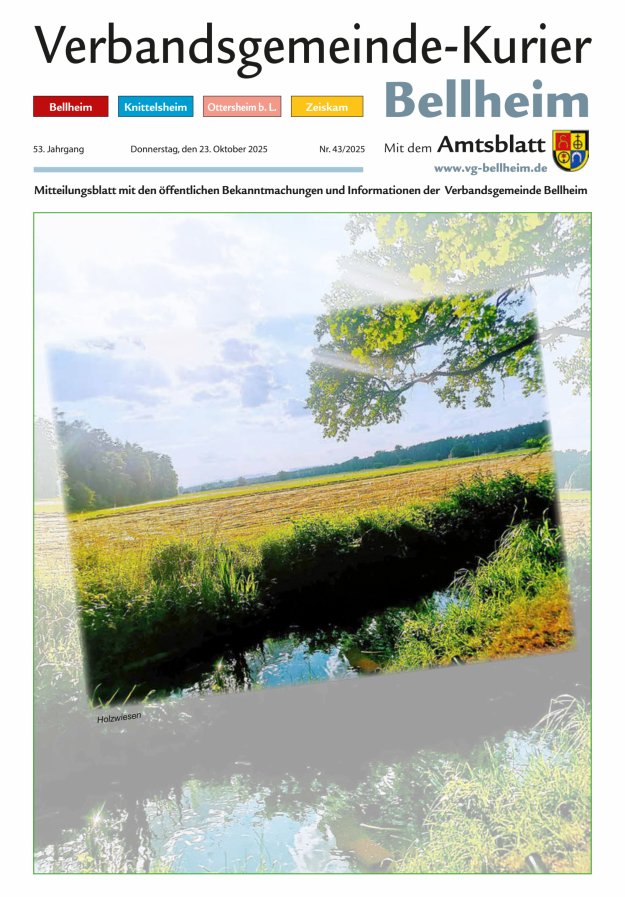 Verbandsgemeinde-Kurier Bellheim Titelblatt 43/2025