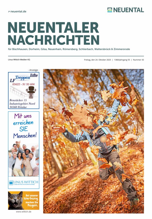 Neuentaler Nachrichten Titelblatt 43/2025