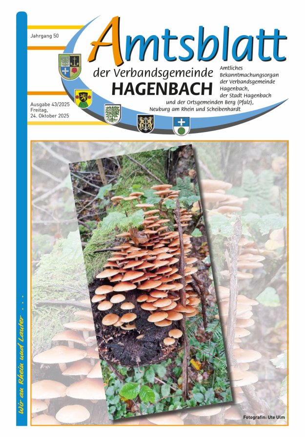 Amtsblatt der VG Hagenbach Titelblatt 43/2025
