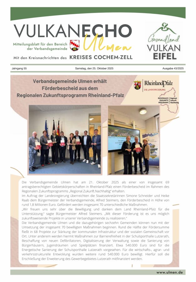 Vulkan Echo VG Ulmen Titelblatt 43/2025