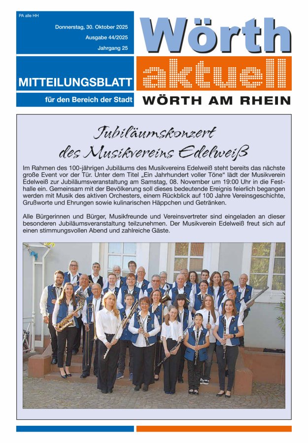 Wörth aktuell Titelblatt 44/2025