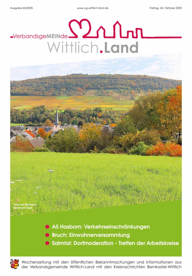 Mein Wittlich.Land Titelblatt 43/2025