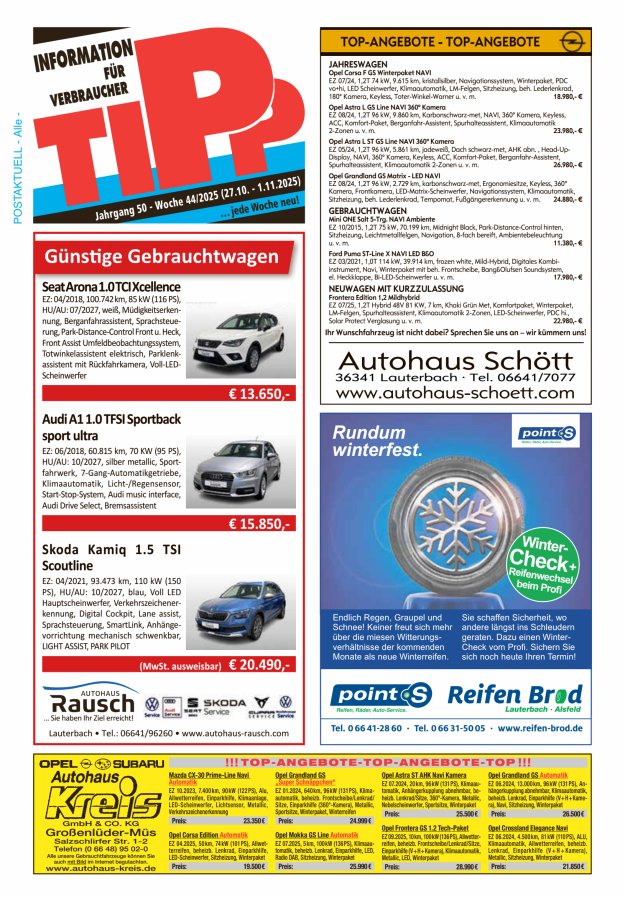Tipp Vogelsberg Titelblatt 44/2025