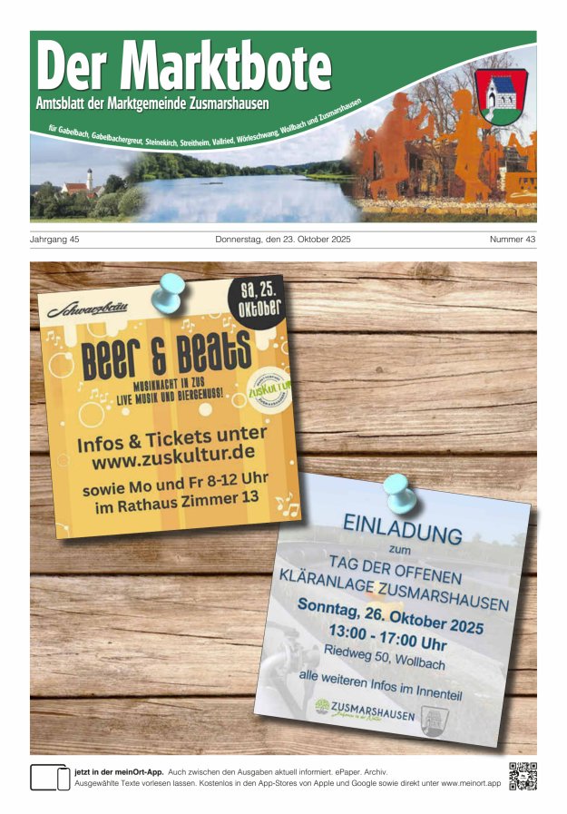Zusmarshausen - Der Marktbote Titelblatt 43/2025
