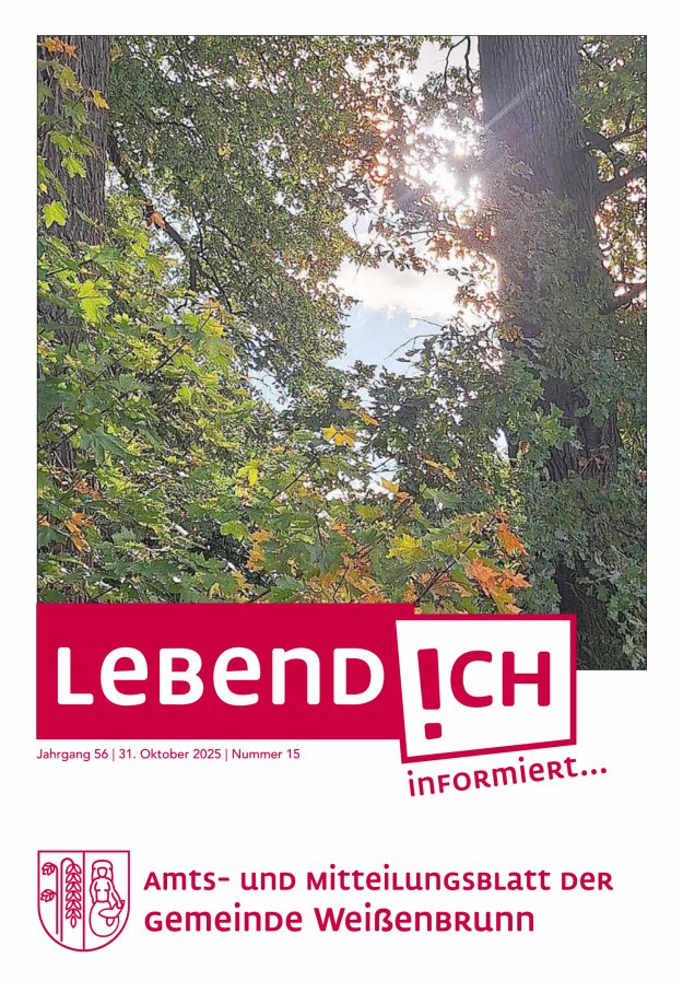 Weißenbrunner Mitteilungsblatt Titelblatt 15/2025
