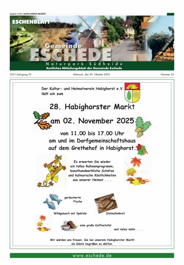 Eschenblatt Titelblatt 22/2025