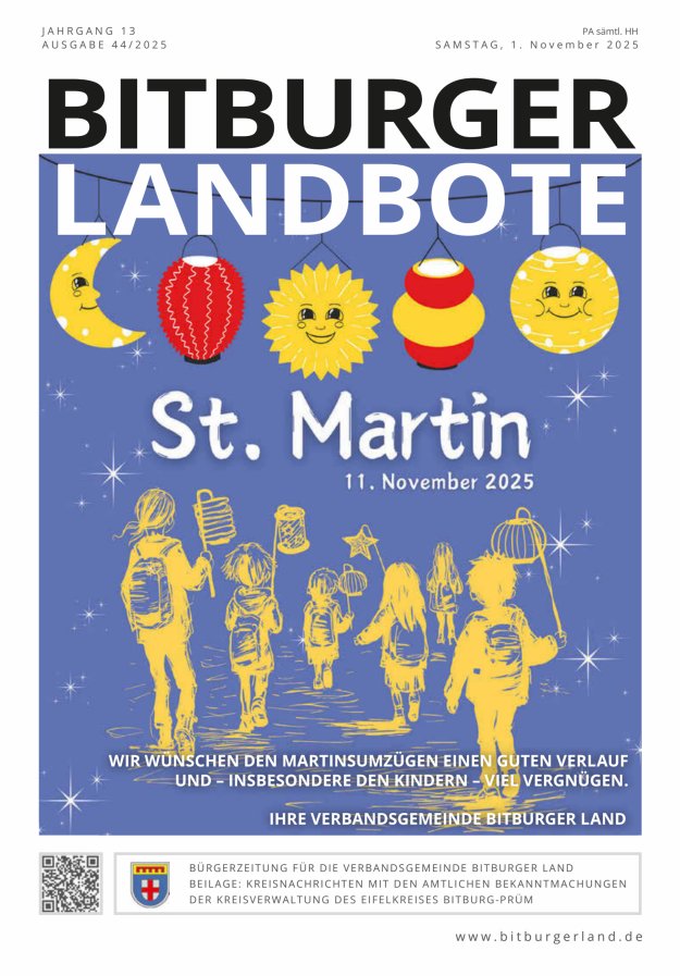 Bitburger Landbote Titelblatt 44/2025