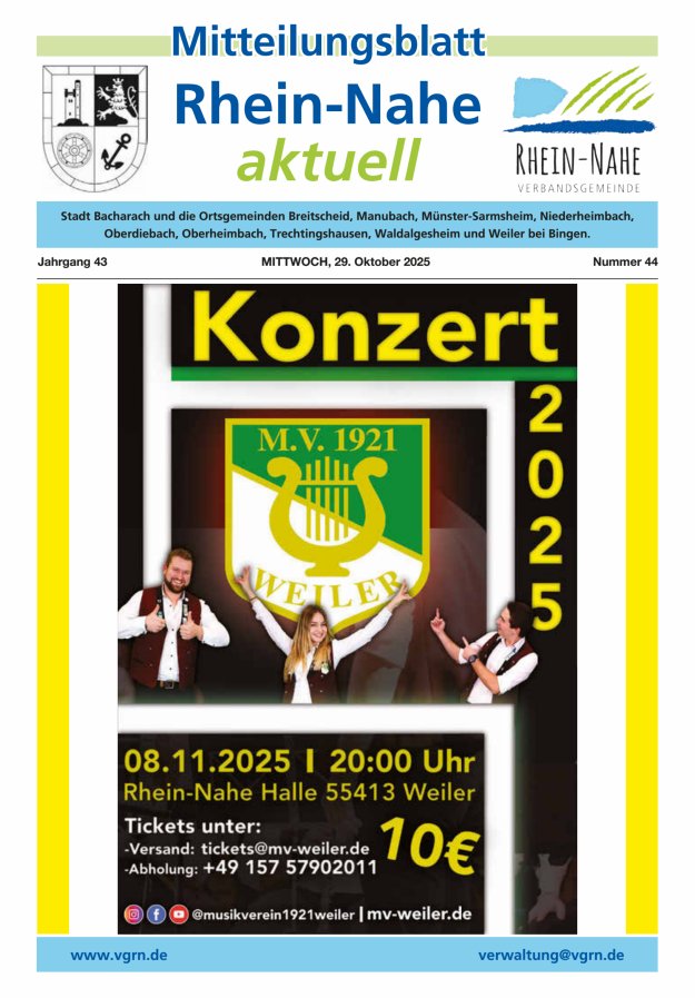 Rhein-Nahe aktuell Titelblatt 44/2025
