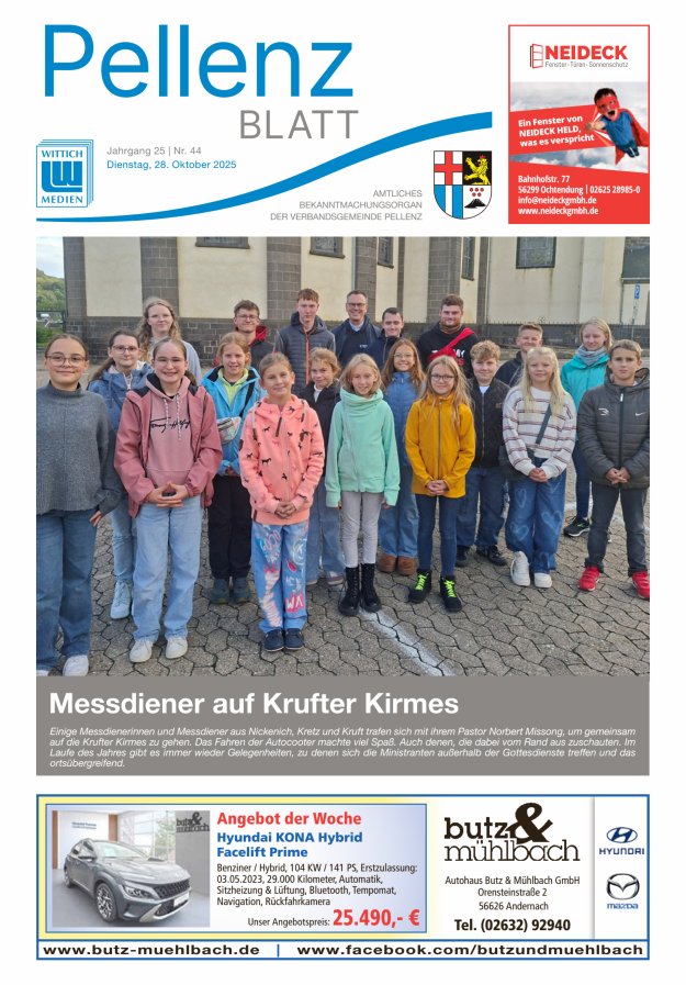 Pellenzblatt Titelblatt 44/2025
