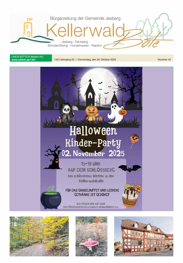 Kellerwaldbote - Bürgerzeitung der Gemeinde Jesberg Titelblatt 44/2025