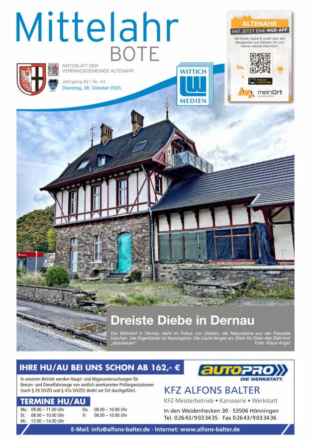 Mittelahr Bote Titelblatt 44/2025