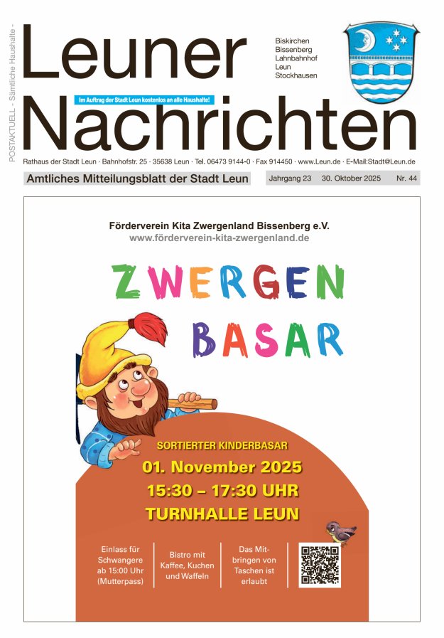 Leuner Nachrichten Titelblatt 44/2025