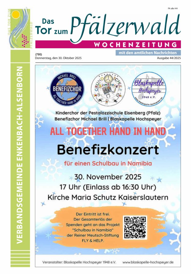 Das Tor zum Pfälzer Wald - VG Enkenbach-Alsenborn Titelblatt 44/2025