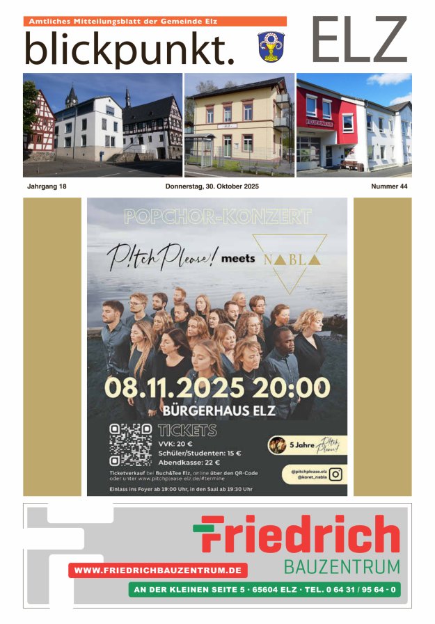 Blickpunkt Elz Titelblatt 44/2025