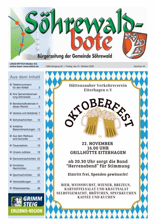 Söhrewaldbote Titelblatt 44/2025