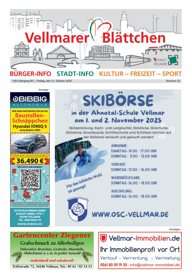 Vellmarer Blättchen Titelblatt 22/2025