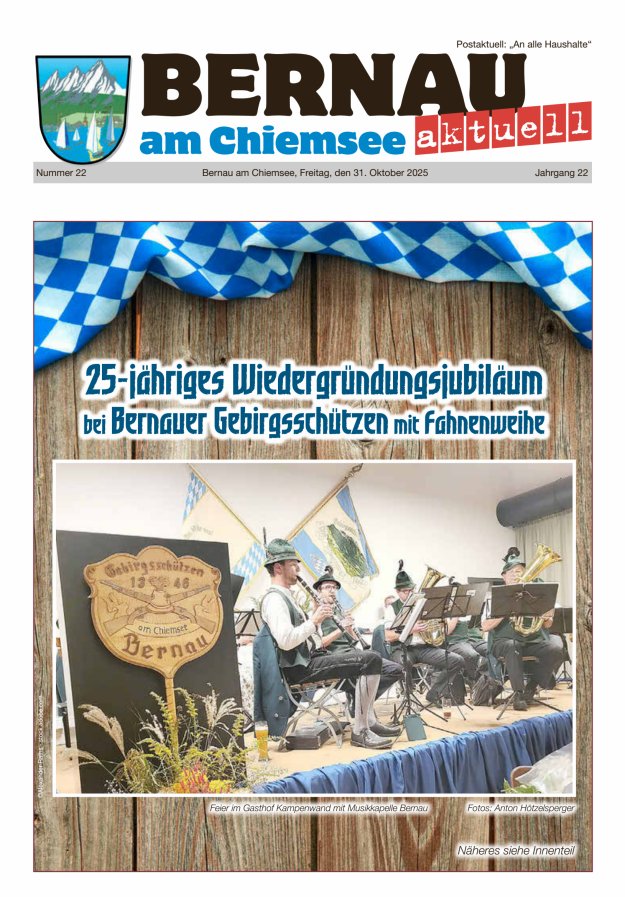 Bernau Aktuell Titelblatt 22/2025