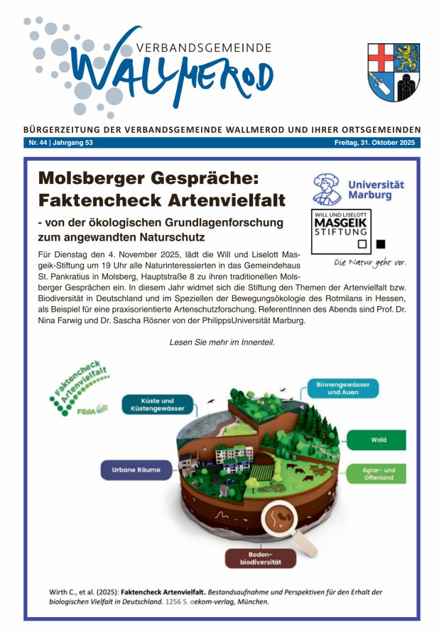 Wir über uns - Verbandsgemeinde Wallmerod Titelblatt 44/2025