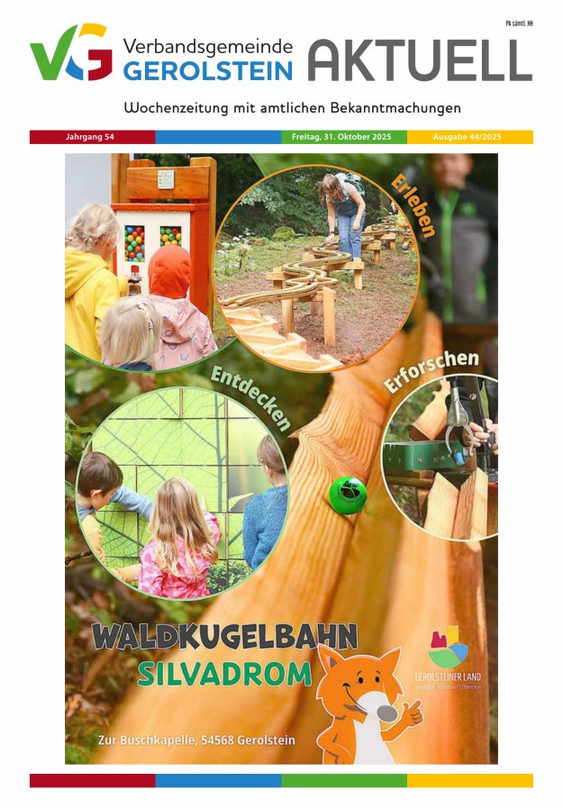 Verbandsgemeinde Gerolstein aktuell Titelblatt 44/2025