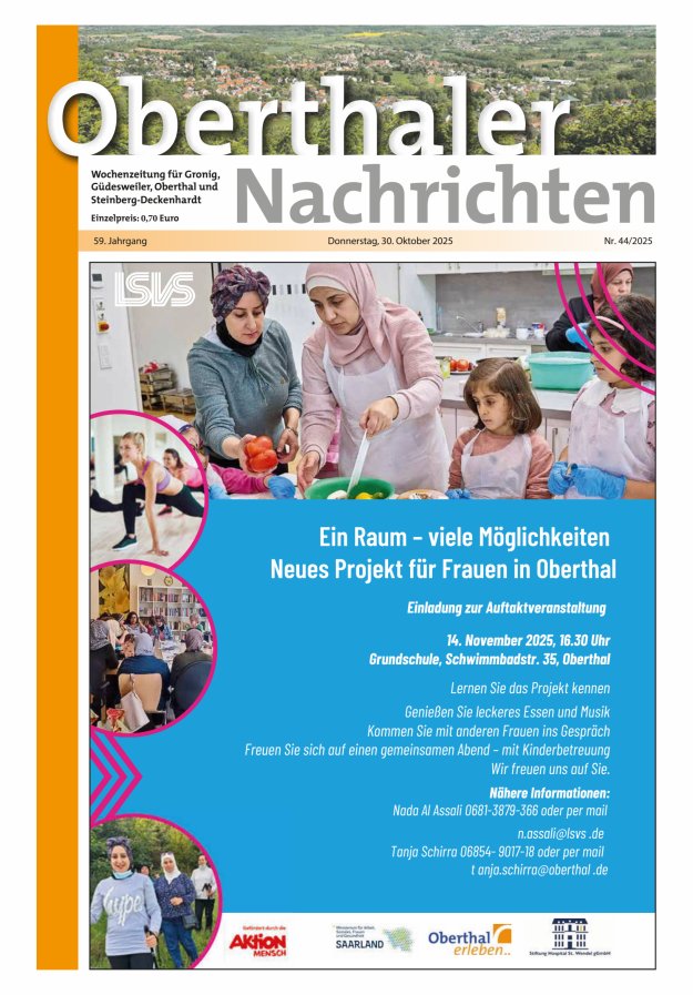 Oberthaler Nachrichten Titelblatt 44/2025