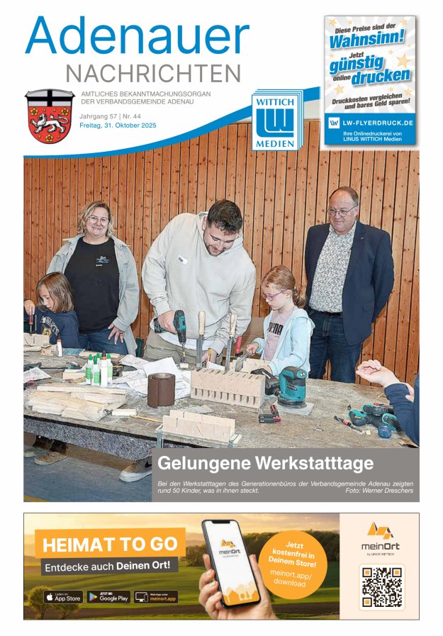 Adenauer Nachrichten Titelblatt 44/2025