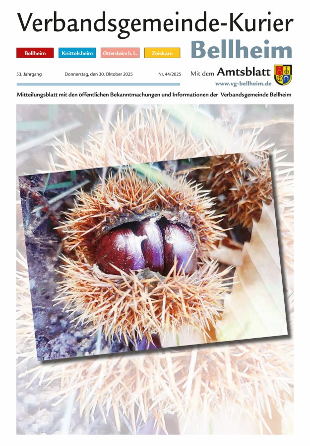 Verbandsgemeinde-Kurier Bellheim Titelblatt 44/2025