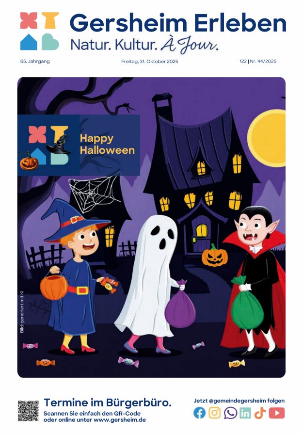 Bekanntmachungsblatt der Gemeinde Gersheim Titelblatt 44/2025