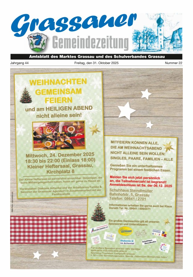 Grassauer Gemeindezeitung Titelblatt 22/2025