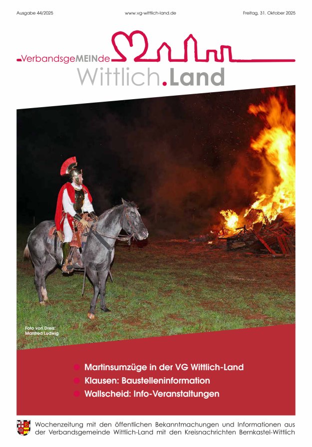 Mein Wittlich.Land Titelblatt 44/2025