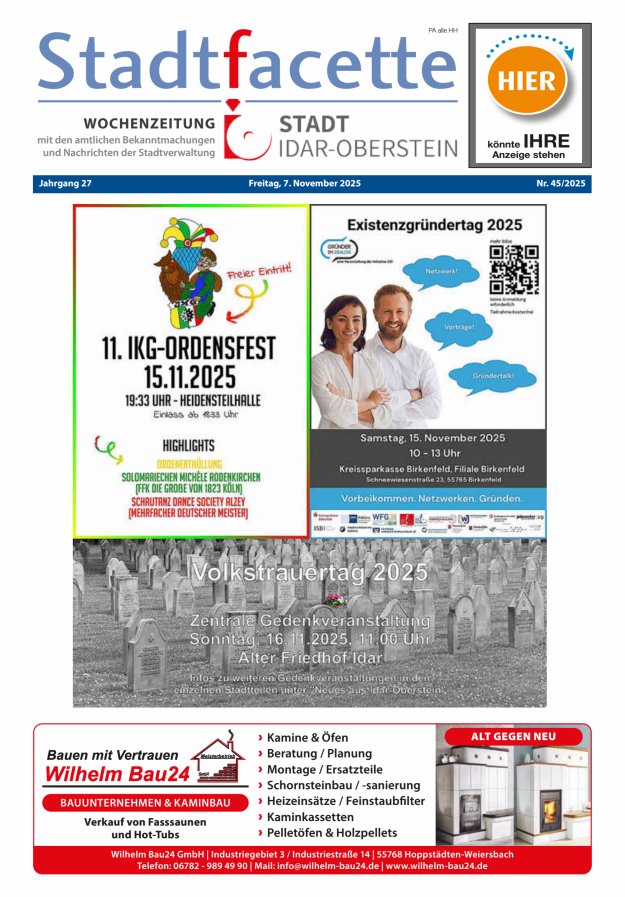Stadtfacette Idar-Oberstein Titelblatt 45/2025