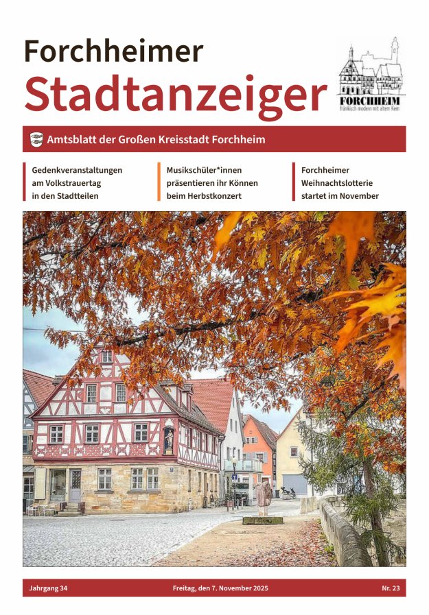 Forchheimer Stadtanzeiger Titelblatt 23/2025