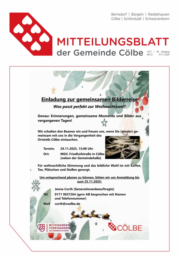 Cölbe Titelblatt 22/2025