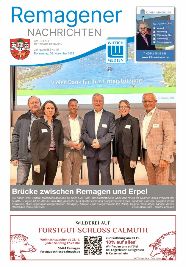Remagener Nachrichten Titelblatt 45/2025
