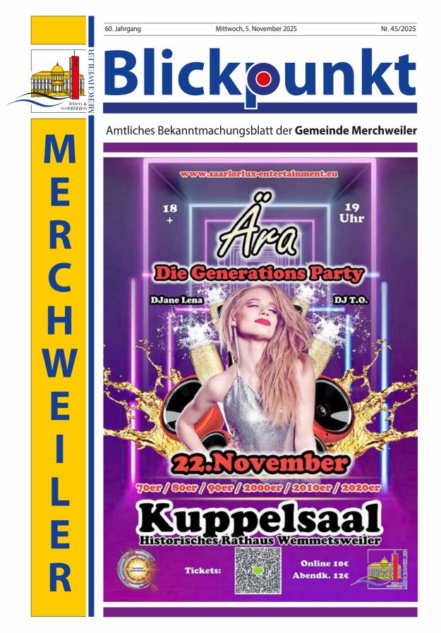 Blickpunkt Merchweiler Titelblatt 45/2025
