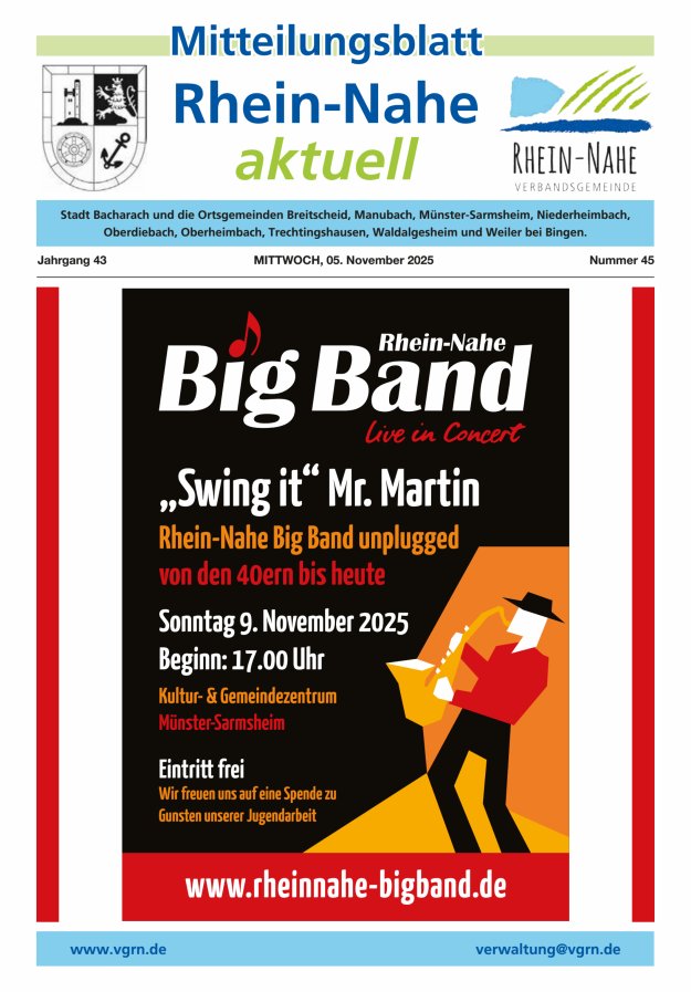 Rhein-Nahe aktuell Titelblatt 45/2025