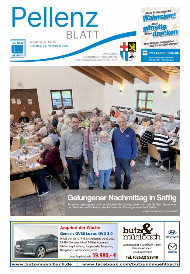 Pellenzblatt Titelblatt 45/2025