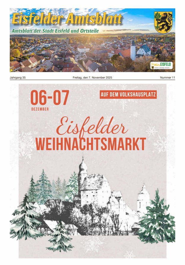 Eisfelder Amtsblatt Titelblatt 11/2025