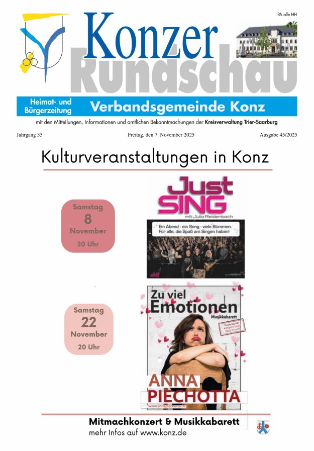 Konzer Rundschau Titelblatt 45/2025