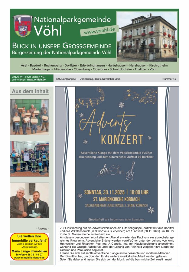 Blick in unsere Grossgemeinde Titelblatt 45/2025