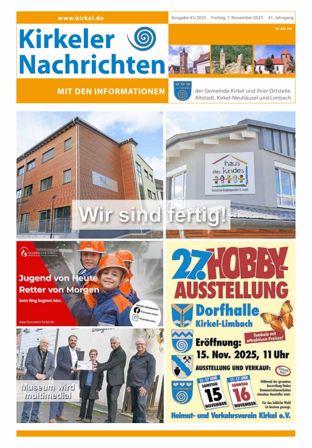 Kirkeler Nachrichten Titelblatt 45/2025