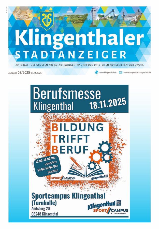 Klingenthaler Stadtanzeiger  Titelblatt 03/2025