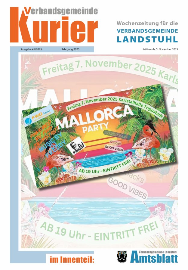 Verbandsgemeinde Kurier Landstuhl Titelblatt 45/2025