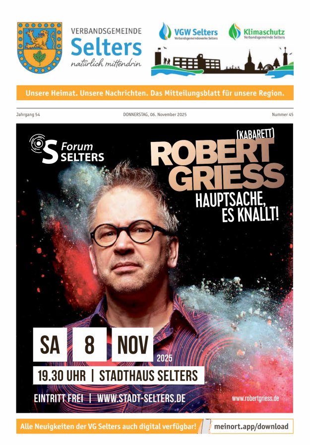 Unsere Verbandsgemeinde Selters Ww Titelblatt 45/2025