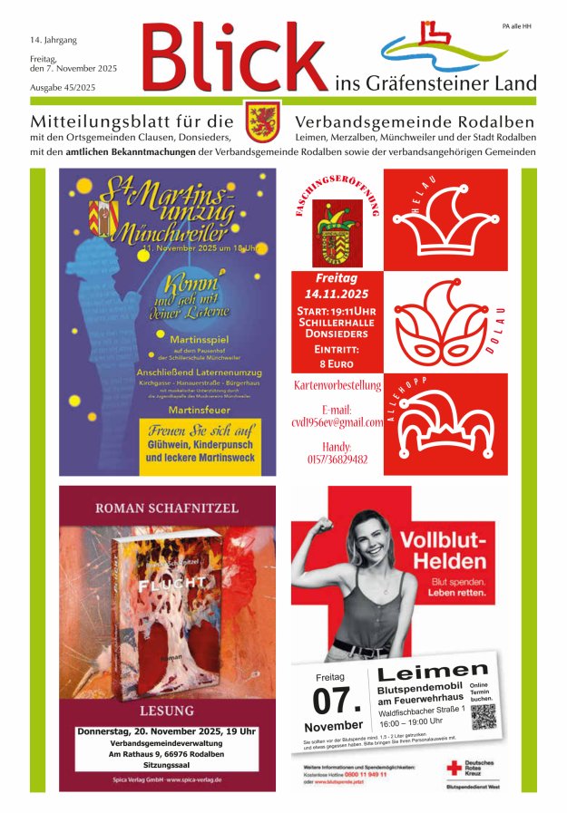 Blick ins Gräfensteiner Land VG Rodalben Titelblatt 45/2025