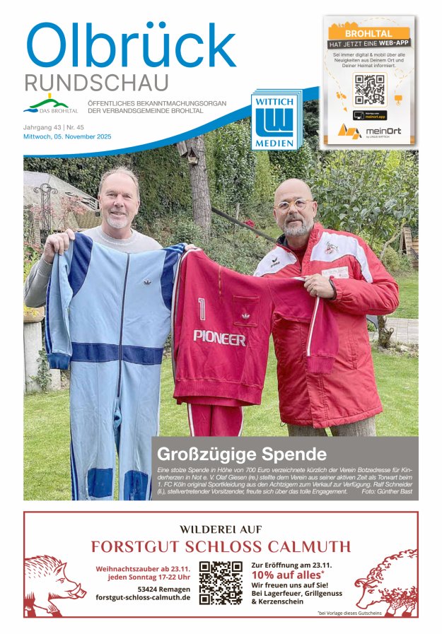 Olbrück Rundschau Titelblatt 45/2025