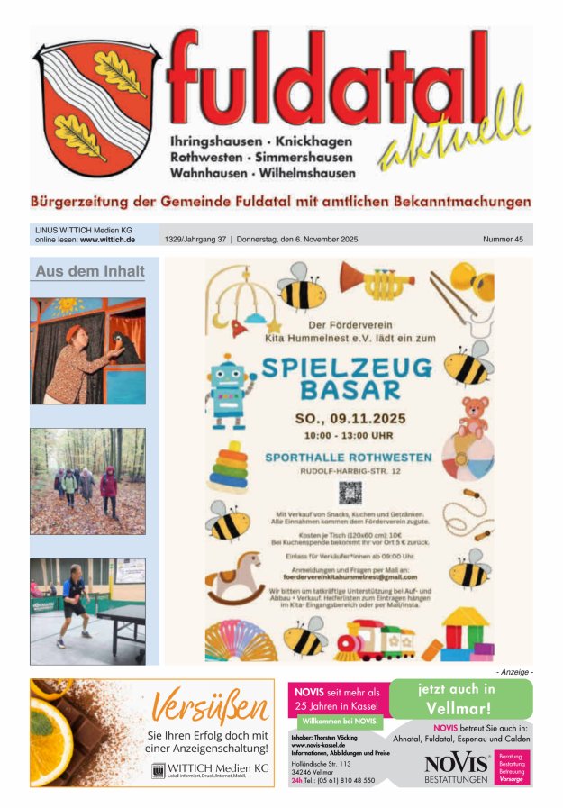 Fuldatal aktuell Titelblatt 45/2025