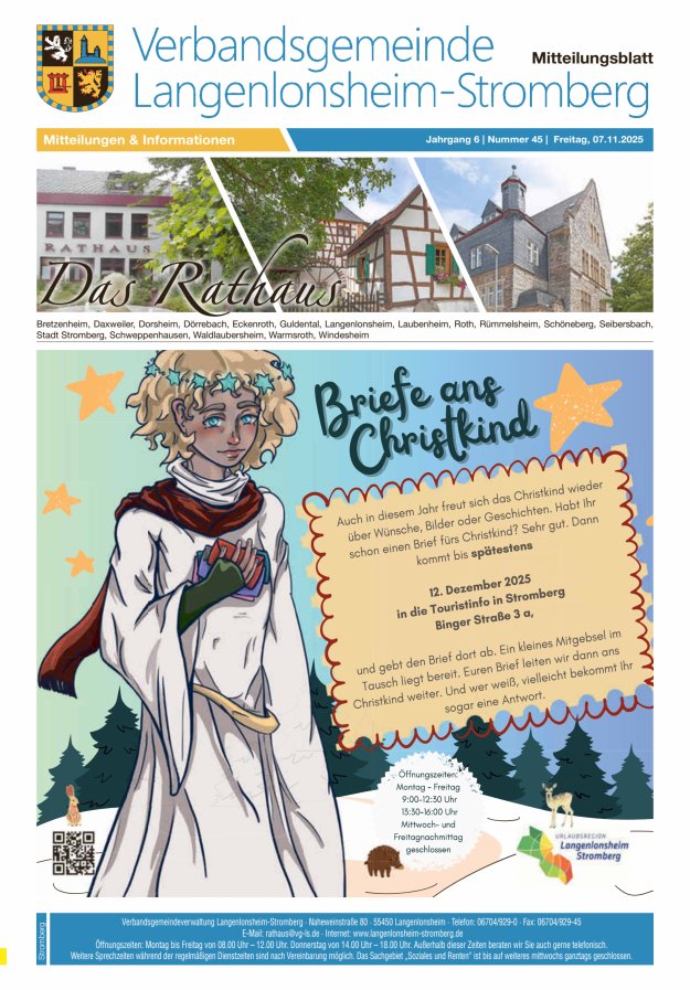 Das Rathaus - MTB d VG Langenlonsheim-Stromberg  Titelblatt 45/2025