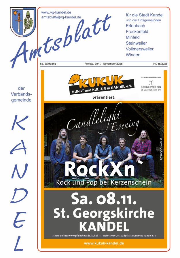 Amtsblatt VG Kandel Titelblatt 45/2025