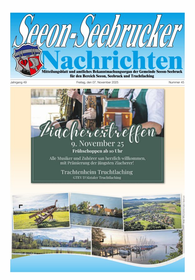 Seeon-Seebrucker Nachrichten Titelblatt 45/2025