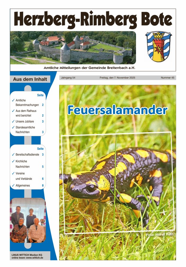 Herzberg-Rimberg Bote Titelblatt 45/2025